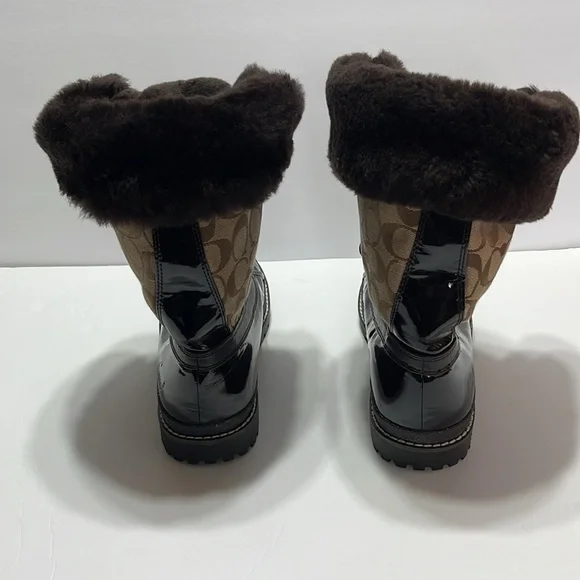 Coach Winter Snow Rain Boots “Lenora” Size 8.5B - Picture 4 of 7